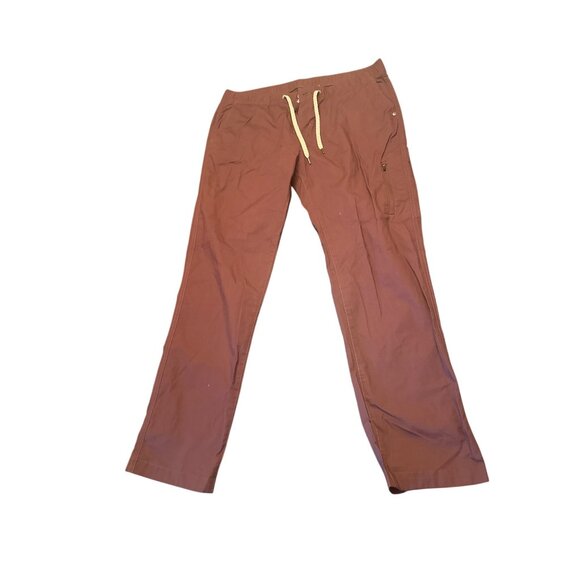 Vuori Mens XL Burgundy Organic Cotton Blend Casual Pants Drawstring Lounge - Picture 1 of 6